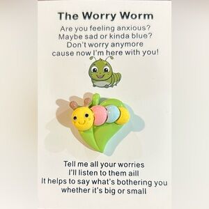 Proceeds to Hayden’s House Cute Caterpillar Charm with Leaf Design